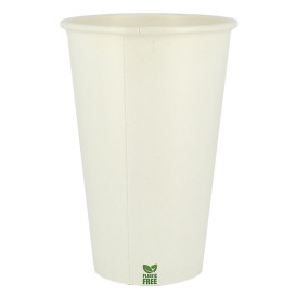 Plastic-Vrije Papieren Beker 16 Oz/480ml Wite Ø9cm (1.000 Stuks)