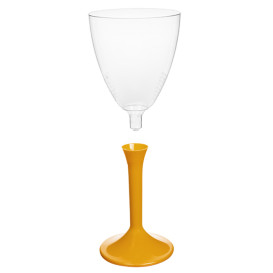 Flûte Plastique Vin Pied Mangue 180ml 2P (20 Utés)