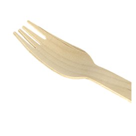 Fourchette en bois Eco 16cm  (100 Unités)