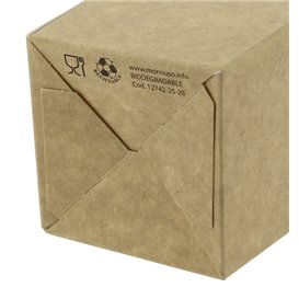 Paper Popcorn Box Small Size Kraft 45g 6,5x8,5x15cm (25 Units)