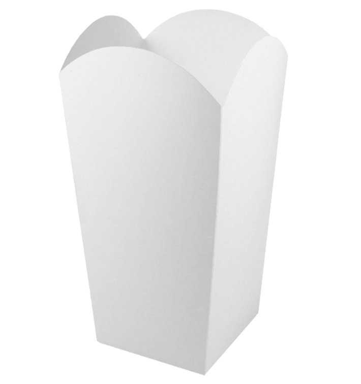 Etuis à Pop-Corn Moyen Blanc 90 gr 7,8x10,5x18cm (350 Unités) Etuis à Pop-Corn Moyen Blanc 90 gr 7,8x10,5x18cm (350 Unités)