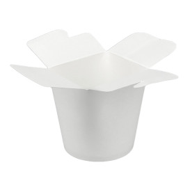 Papieren Take-Out Container 100% ECO Wit 16Oz/480ml (500 stuks)