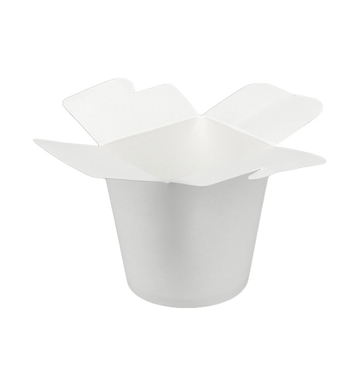 Papieren Take-Out Container 100% ECO Wit 16Oz/480ml (500 stuks) Papieren Take-Out Container 100% ECO Wit 16Oz/480ml (500 stuks)