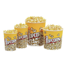 Papieren Popcorn doosje 720ml 9,6x6,5x17,7cm (1000 stuks)