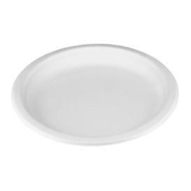 Assiette en Canne à Sucre Blanc Ø17 cm (50 Unités)