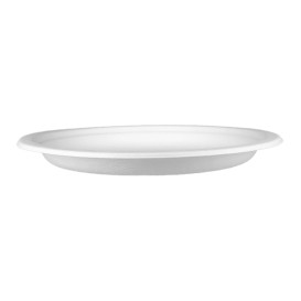 Assiette en Canne à Sucre Blanc Ø17 cm (50 Unités)