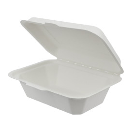 Boîte Bio en Canne à Sucre Blanc 136x182x64mm (50 Unités)