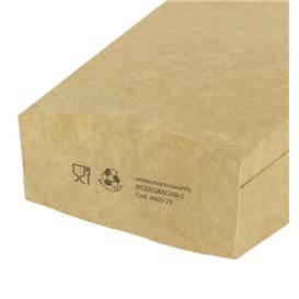 Papieren Container voor frietenkraft medium maat 8,2x3,5x12,5cm (25 stuks) 