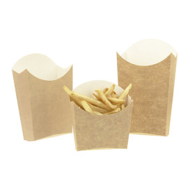 Etui à Frites Kraft Moyen 8,2x3,5x12,5cm (25 Unités)