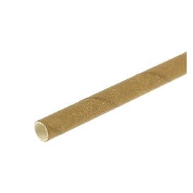 Paille Droite Papier Kraft Ø6mm 21cm (100 Unités)