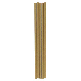 Paille Droite Papier Kraft Ø6mm 21cm (100 Unités)