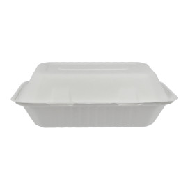 Boîte Bio en Canne à Sucre Blanc 150x220x50mm (300 Utés)
