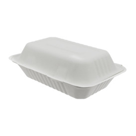 Boîte Bio en Canne à Sucre Blanc 150x220x50mm (300 Utés)