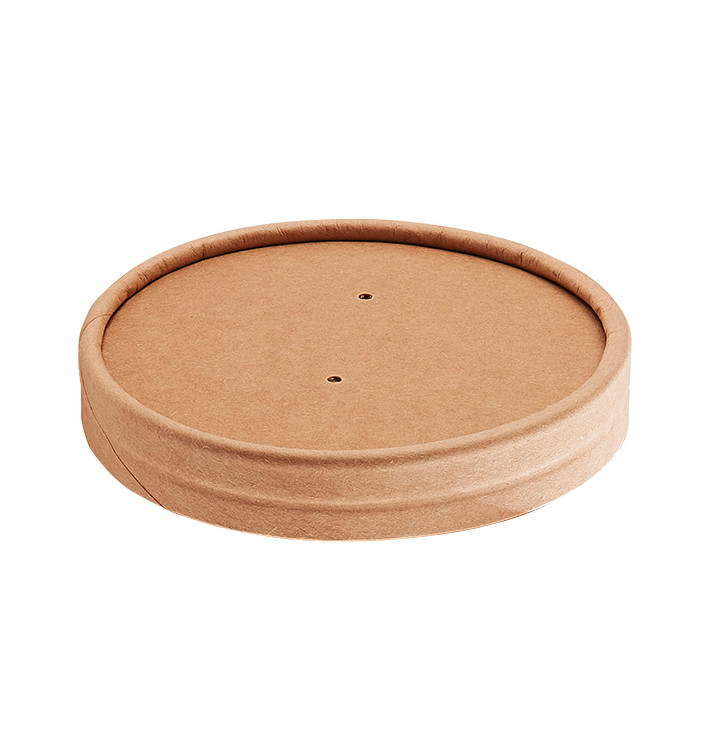 Couvercle en carton kraft pour pot en carton 8oz/250ml et 12oz/350ml (25 Utés) Couvercle en carton kraft pour pot en carton 8oz/250ml et 12oz/350ml (25 Utés)