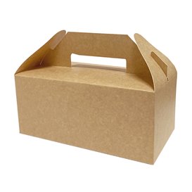 Boîte à picnic en carton kraft 228x122x97mm (25 Utés)