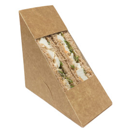 Emballage en carton kraft avec fenêtre 125x75x125mm (50 Utés)