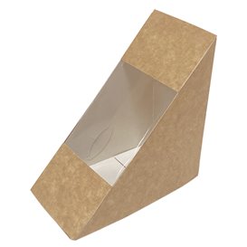 Emballage en carton kraft avec fenêtre 125x75x125mm (500 Utés)