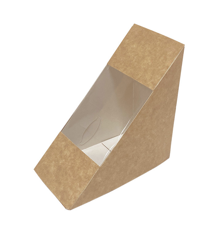 Emballage en carton kraft avec fenêtre 125x75x125mm (500 Utés)