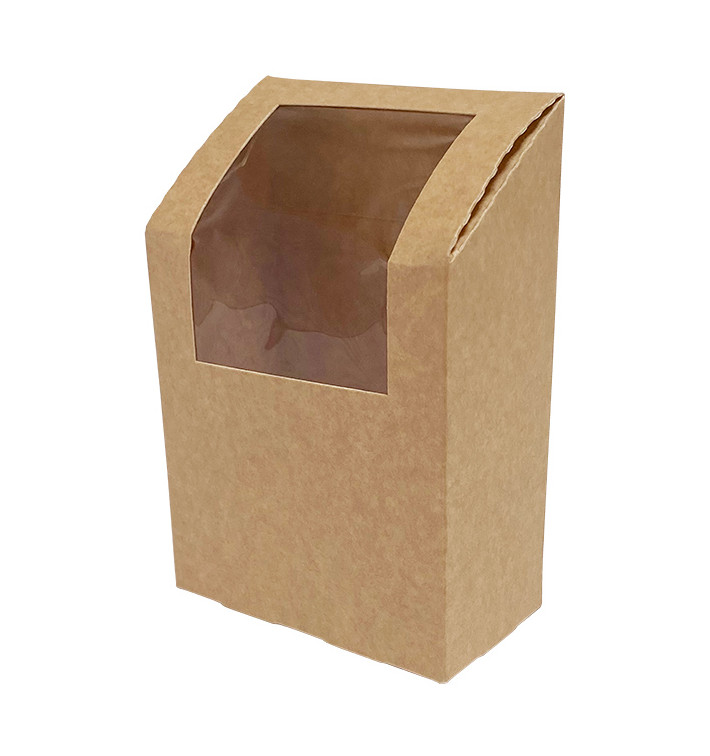 Emballage en carton kraft avec fenêtre pour emballage 90x50x130mm (500 Utés) Emballage en carton kraft avec fenêtre pour emballage 90x50x130mm (500 Utés)
