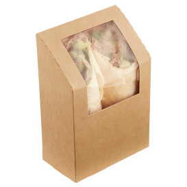 Emballage en carton kraft avec fenêtre pour emballage 90x50x130mm (500 Utés)