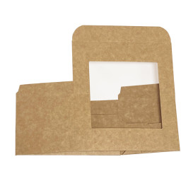 Boîte en carton kraft avec fenêtre 125x70x70mm (500 Utés)