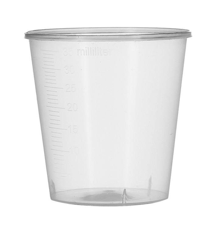 Gobelet Plastique Gradué PP Transp. 35 ml (50 Unités) Gobelet Plastique Gradué PP Transp. 35 ml (50 Unités)