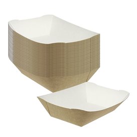 Kartonnen Snackbakjes kraft 780ml 15,5x9x5,5cm (450 stuks)
