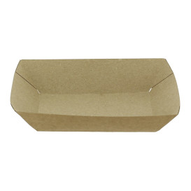 Kartonnen Snackbakjes kraft 300ml 11x7x3,5cm (1000 stuks)