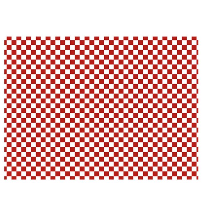 Graspapier inpakvellen “Vichy” rood 31x42cm (1000 stuks) Graspapier inpakvellen “Vichy” rood 31x42cm (1000 stuks)