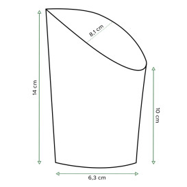 Papieren Container Kraft Effect Vetvrije Groot Beker (1320 stuks)