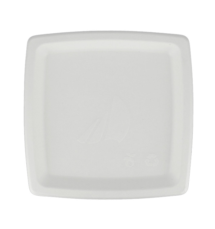 Assiette Carrée Canne à Sucre Blanc 170mm (1.000 Utés) Assiette Carrée Canne à Sucre Blanc 170mm (1.000 Utés)