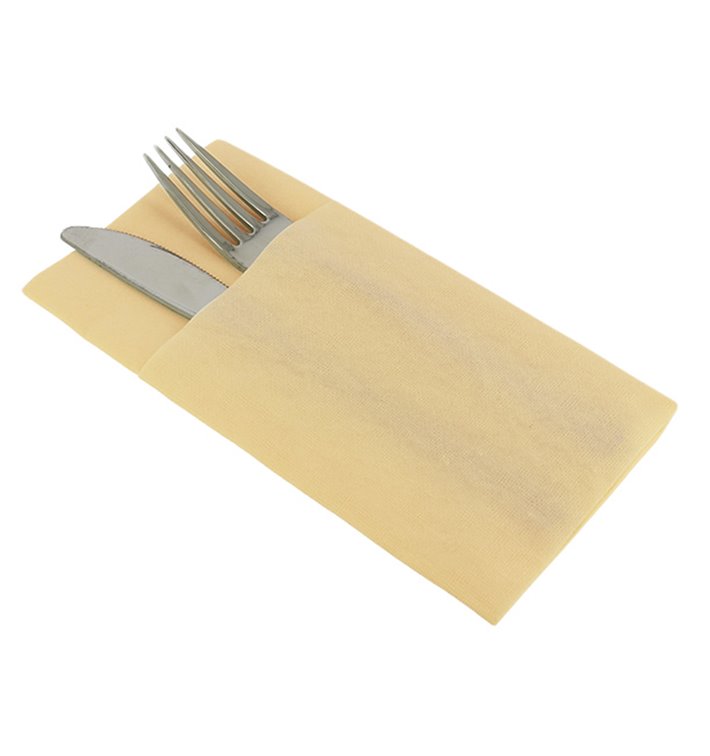 Zakvouw airlaid servetten "Kanguro" crème 40x40cm (30 stuks) Zakvouw airlaid servetten "Kanguro" crème 40x40cm (30 stuks)