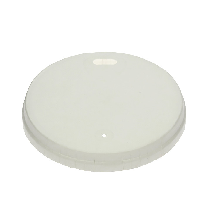 Couvercle de voyage avec trou pour papier blanc Ø8cm (1.000 Utés) Couvercle de voyage avec trou pour papier blanc Ø8cm (1.000 Utés)