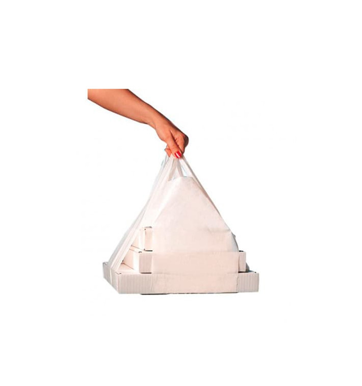 Plastic T-shirt tas voor Pizza Boxes 50/26*60cm 