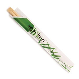 Bamboe wegwerp eetstokjes verpakt 20cm (100 stuks) 