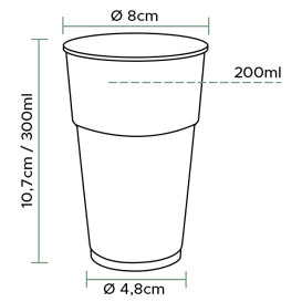 Verre Plastique PP Transparent 300ml (100 Utés)