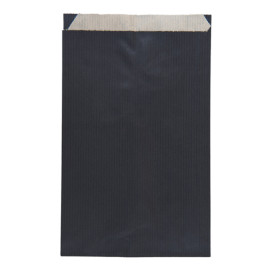 Sac Papier Kraft Noir 19+8x35cm (750 Unités)