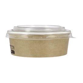 Pot en Carton Kraft avec couvecle PP 25 Oz/750ml (250 Utés)