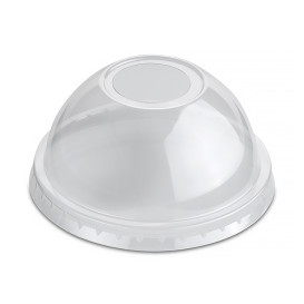 Courvercle Dôme avec Passage PP Transp. Ø7,9cm (1.000 Utés)