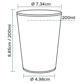 Gobelet Plastique PP Transp. 240ml Ø7,34cm (100 Utés)