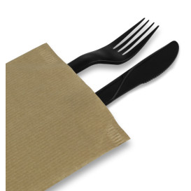 Enveloppe Porte-Couverts avec Serviettes Kraft (100 Utés)