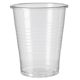 PP Transparante Beker 240ml + Travel Cross Deksel PS Ø7,4cm (1.000 Stuks)