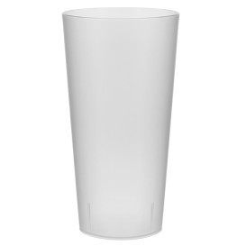 Plastic PP beker Herbruikbaar transparant 400ml (14 stuks) 