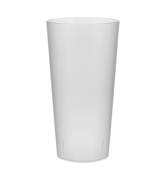 Plastic PP beker Herbruikbaar transparant 400ml (14 stuks) 