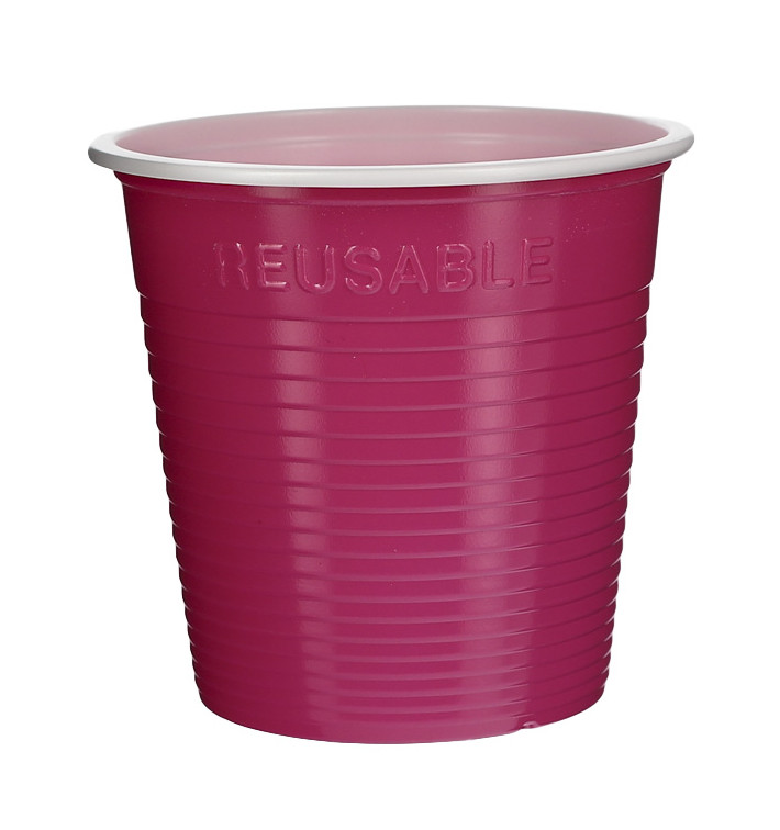 Gobelet Plastique PS Bicolore Fuchsia 230ml (420 Utés)