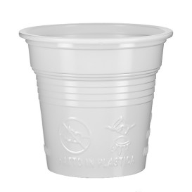 Plastic PS Shotje wit 80ml Ø5,7cm (100 stuks) 