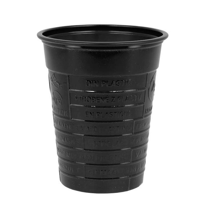 Gobelet Plastique PS Noir 200ml Ø7cm (50 Utés) Gobelet Plastique PS Noir 200ml Ø7cm (50 Utés)