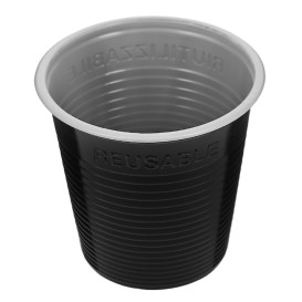 Herbruikbaar PS Shotje twee kleurig Zwart 230ml (30 stuks)