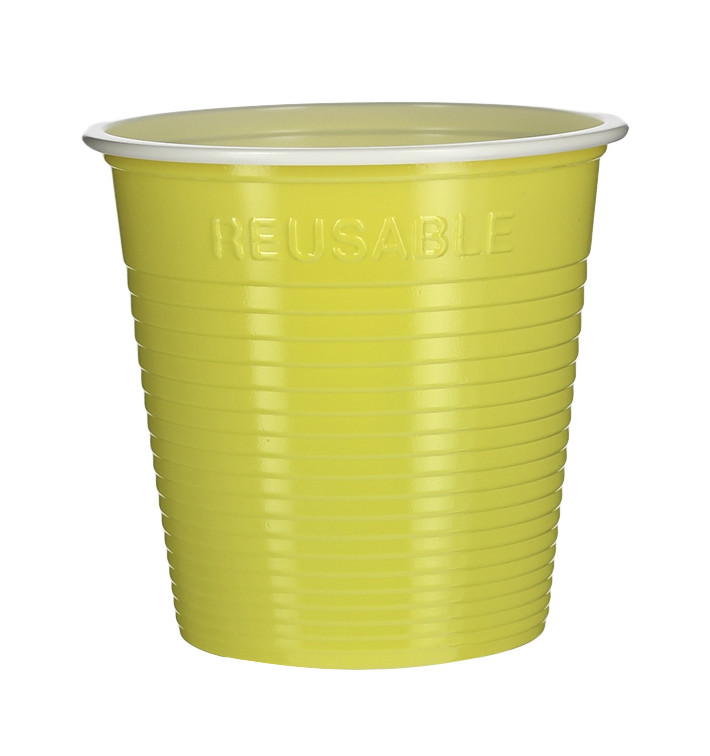 Herbruikbaar PS Shotje twee kleurig Geel 160ml (30 stuks) Herbruikbaar PS Shotje twee kleurig Geel 160ml (30 stuks)