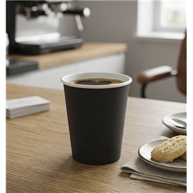 Gobelet en Carton sans Plastique 9 Oz/250ml "Colors" Jaune Ø8cm (20 Utés)